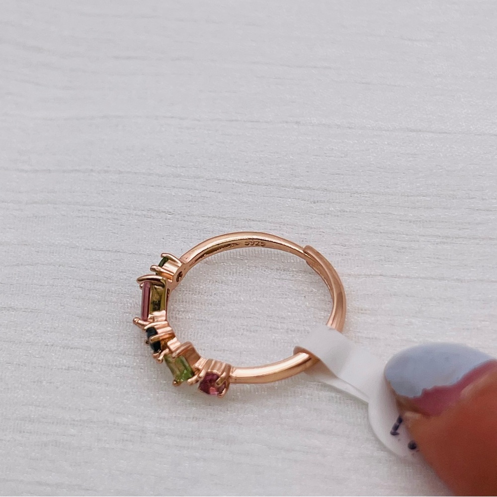 Vibrant Multicolor Gemstone Ring - Picture 2 of 2